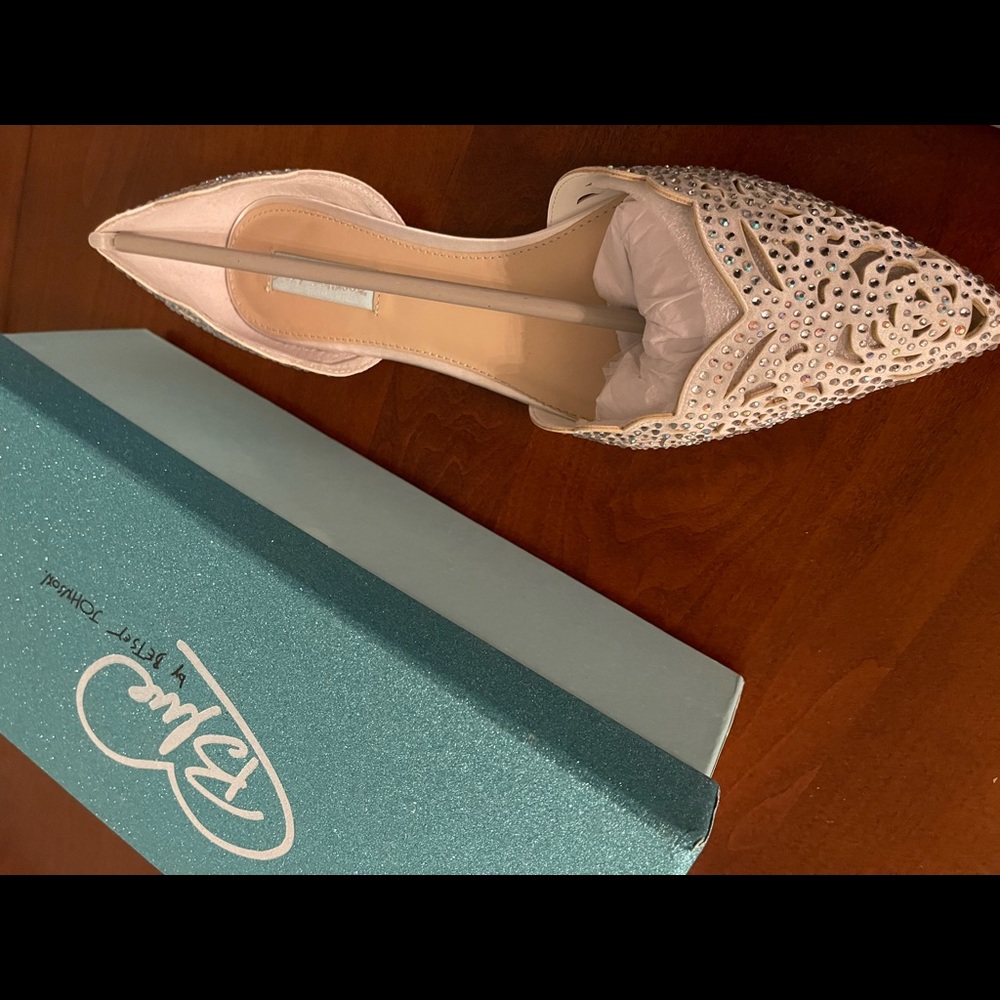 Blue by Betsey Johnson SB-Lucy ivory Rhinestone Ballet Flat